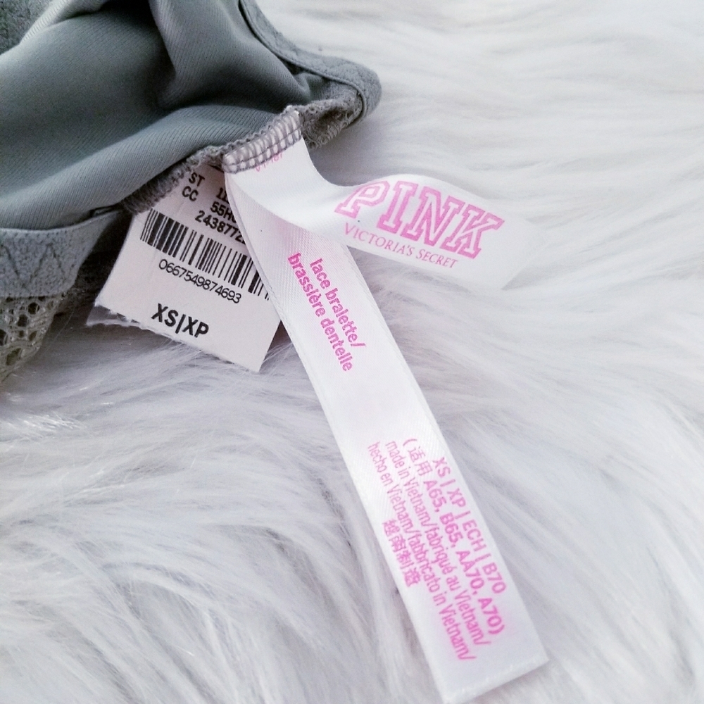 New PINK Victoria's Secret green lace bralette XS - Picture 4 of 4